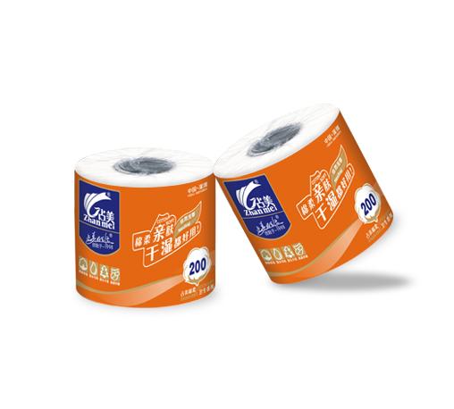 占美棉柔卫生卷纸2000克10卷装